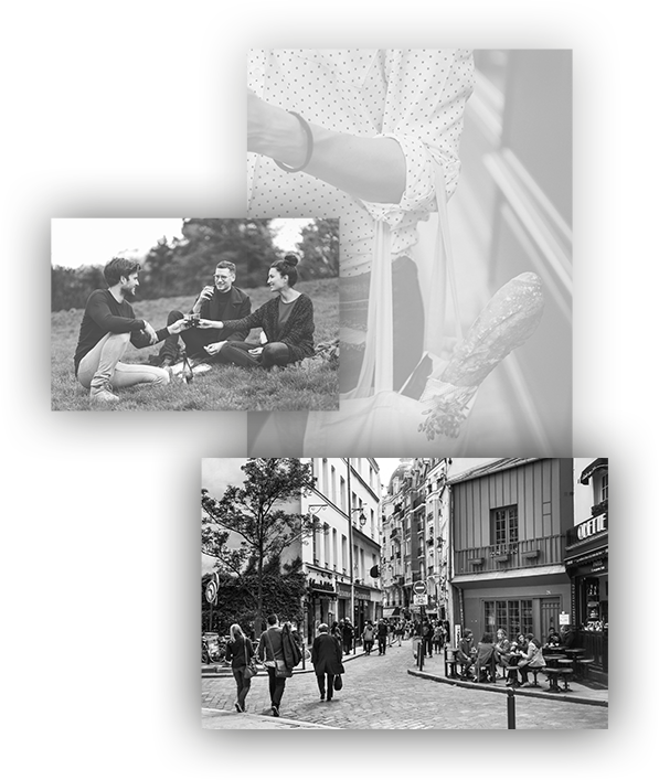 Black and white images of Paris